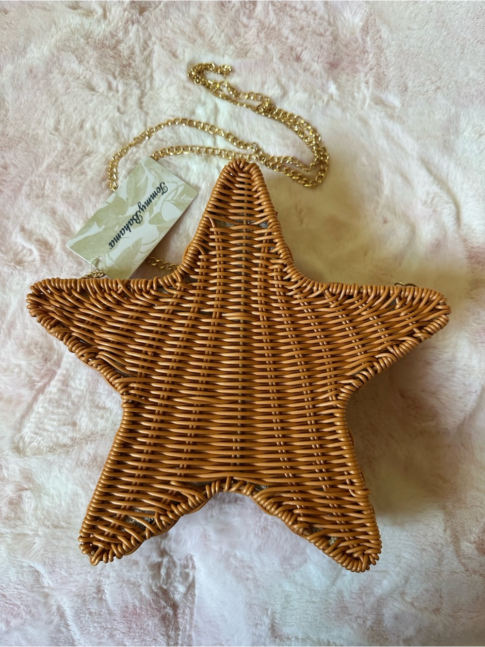 Starfish Shape Wicker Woven Crossbody Bag Purse - Tommy Bahama NWT - Picture 2 of 3